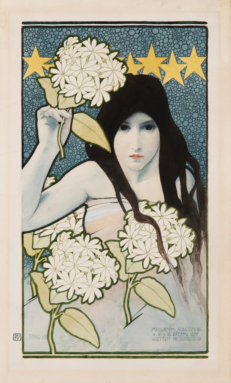 Diptyk dag og natt, 1899. av Vojtěch Preissig