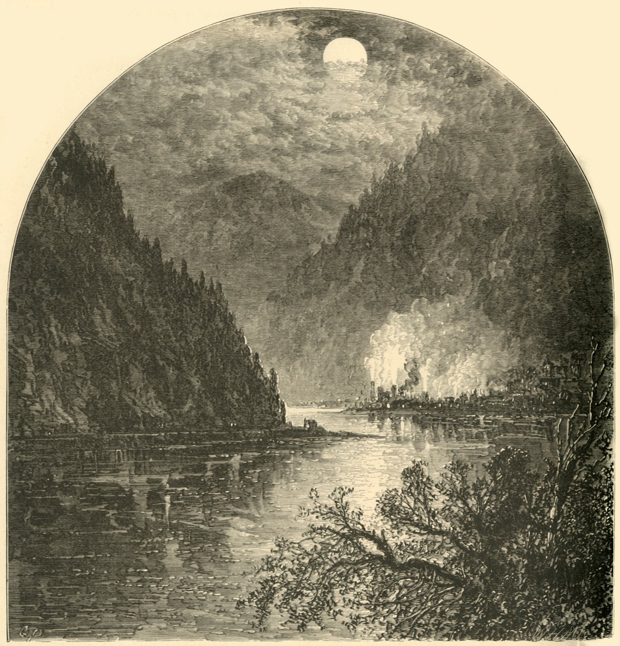 'Duncannon, munnen til Juniata', 1874. av W.H. Morse