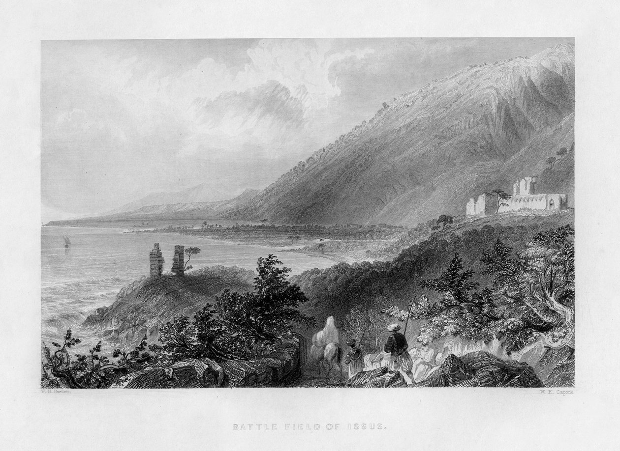 Slagmarken i Issus, Tyrkia, 1841. av W. H. Capone