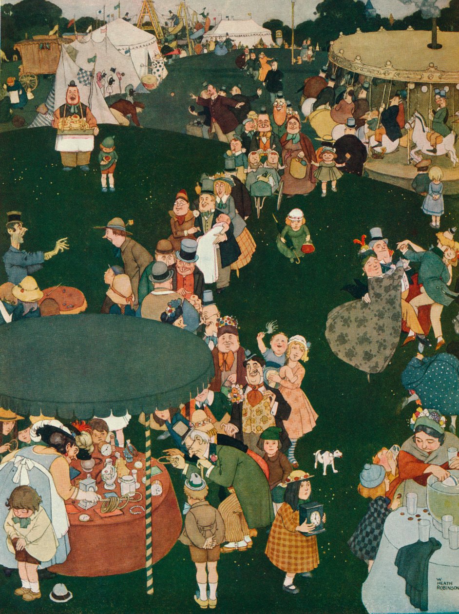 The Fair Day, c1800-tallet, 1925 av William Heath Robinson