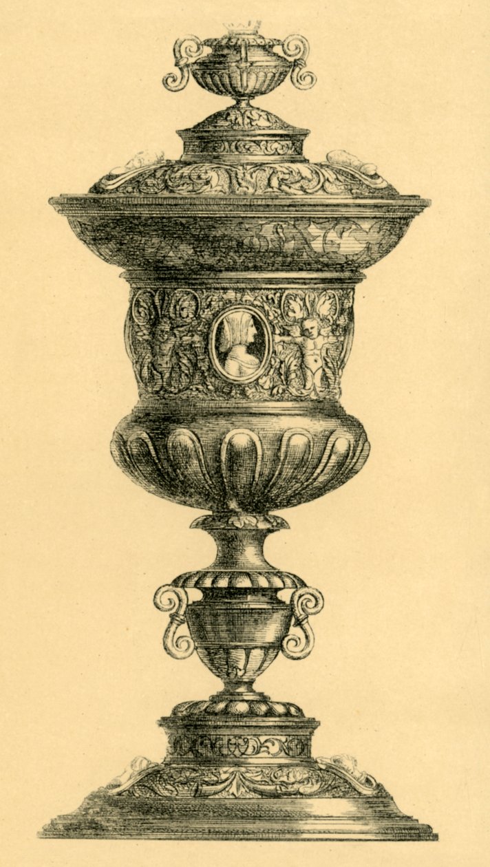 Sølvkopp og lokk, c1550, 1881. av W. M. McGill