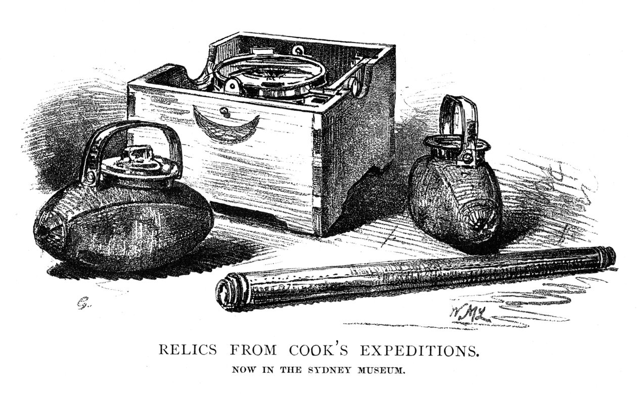 Relikvier fra Cooks-ekspedisjoner, 1886. av W. Macleod