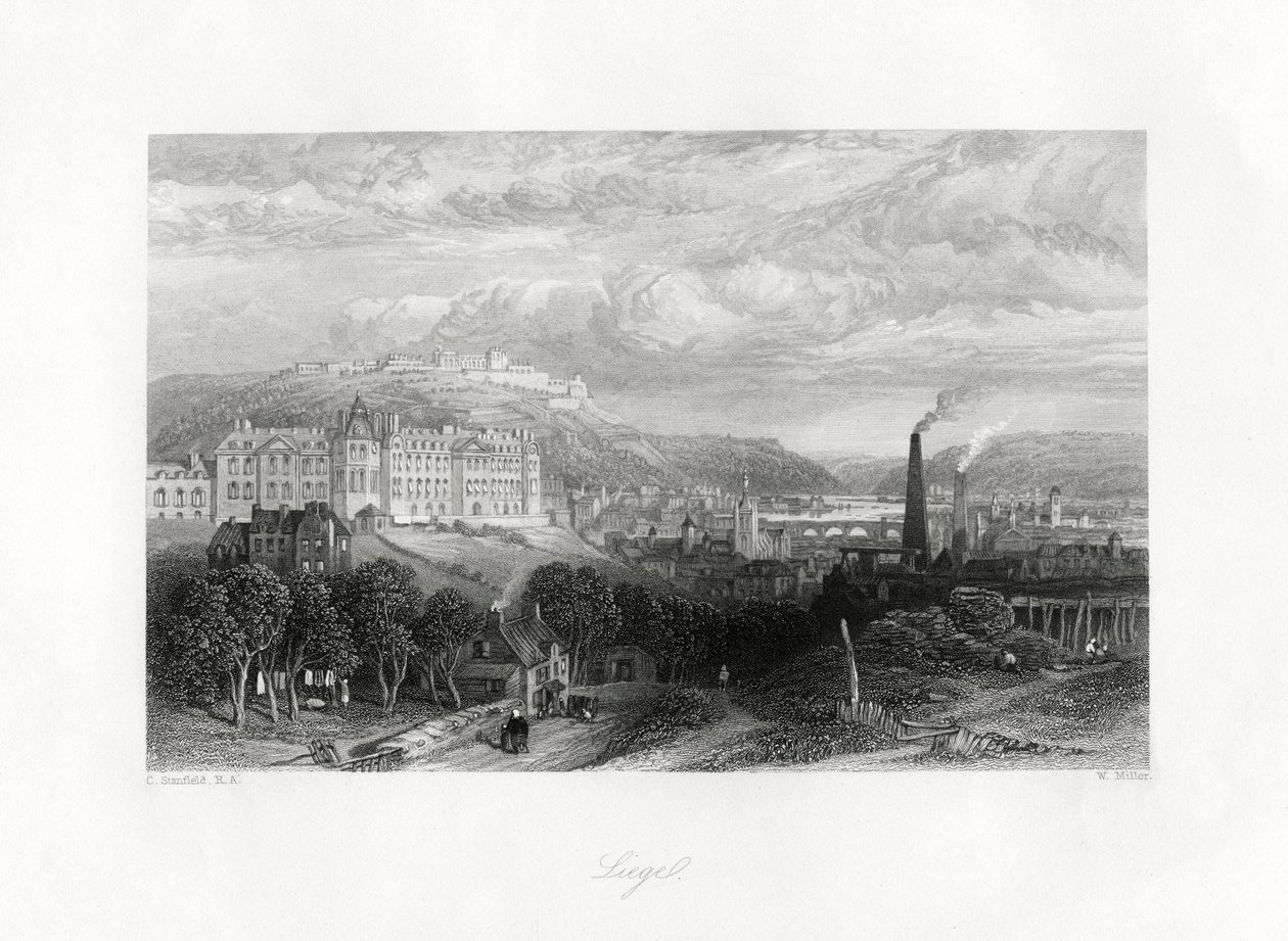 Liege, Belgia, 1800-tallet av W. Miller