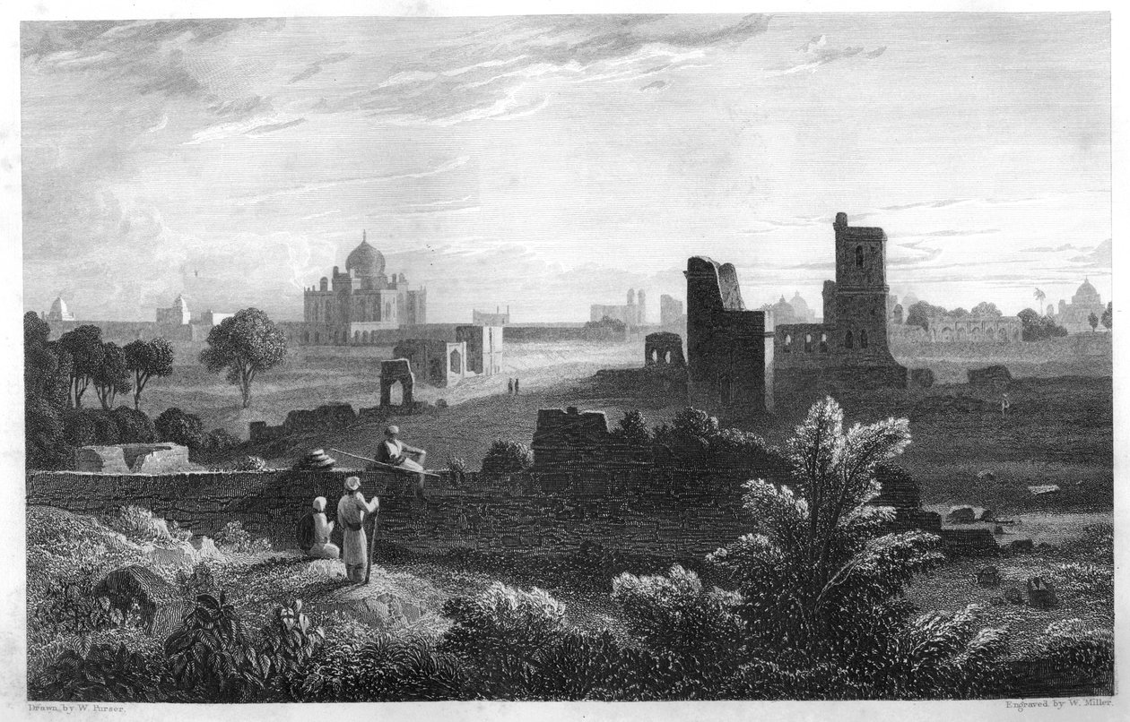 Graven til Humaioon, Delhi, India, c1860. av W. Miller
