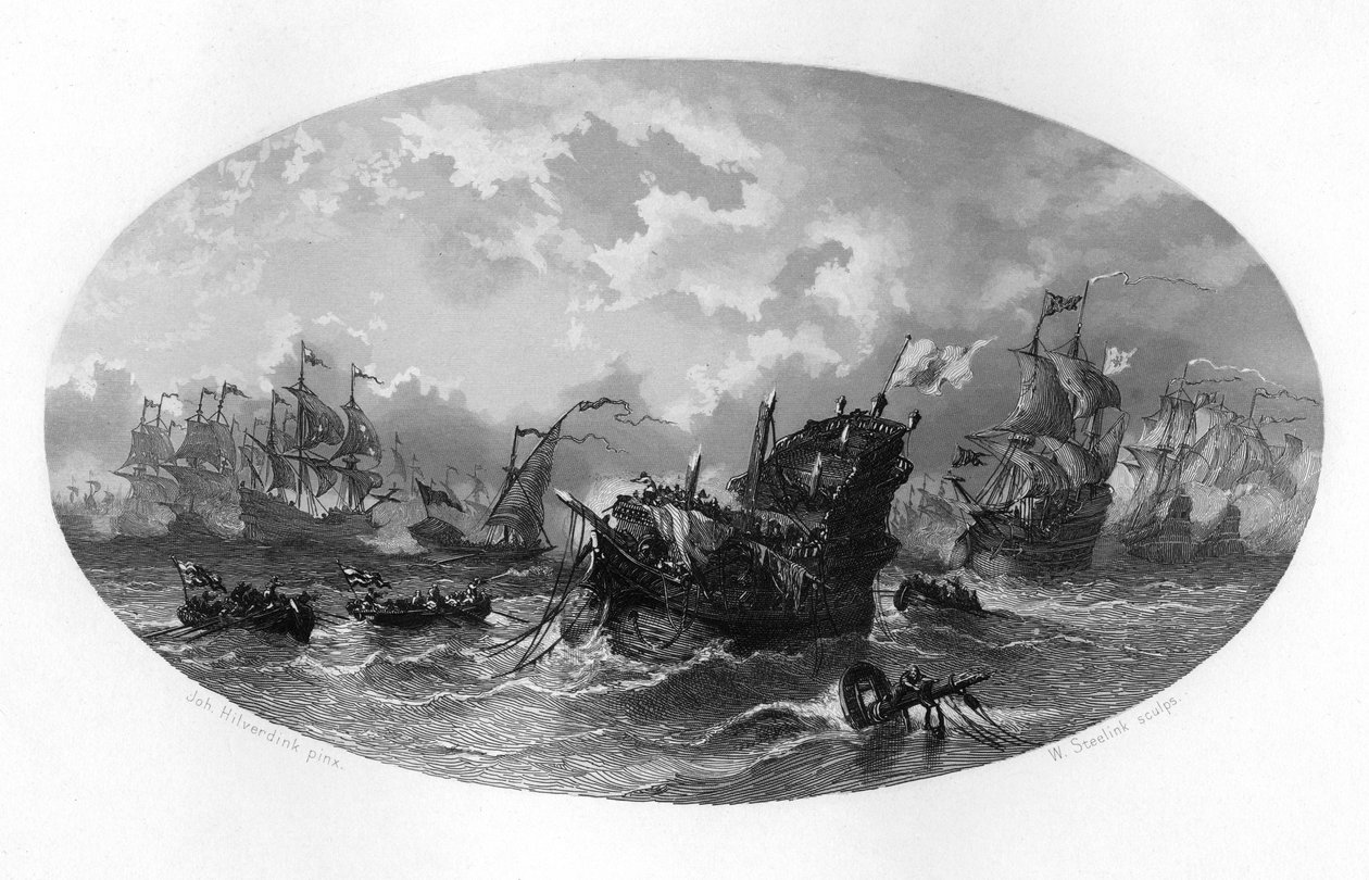 Den uovervinnelige flåten, 1588 c1870 av W. Steelink