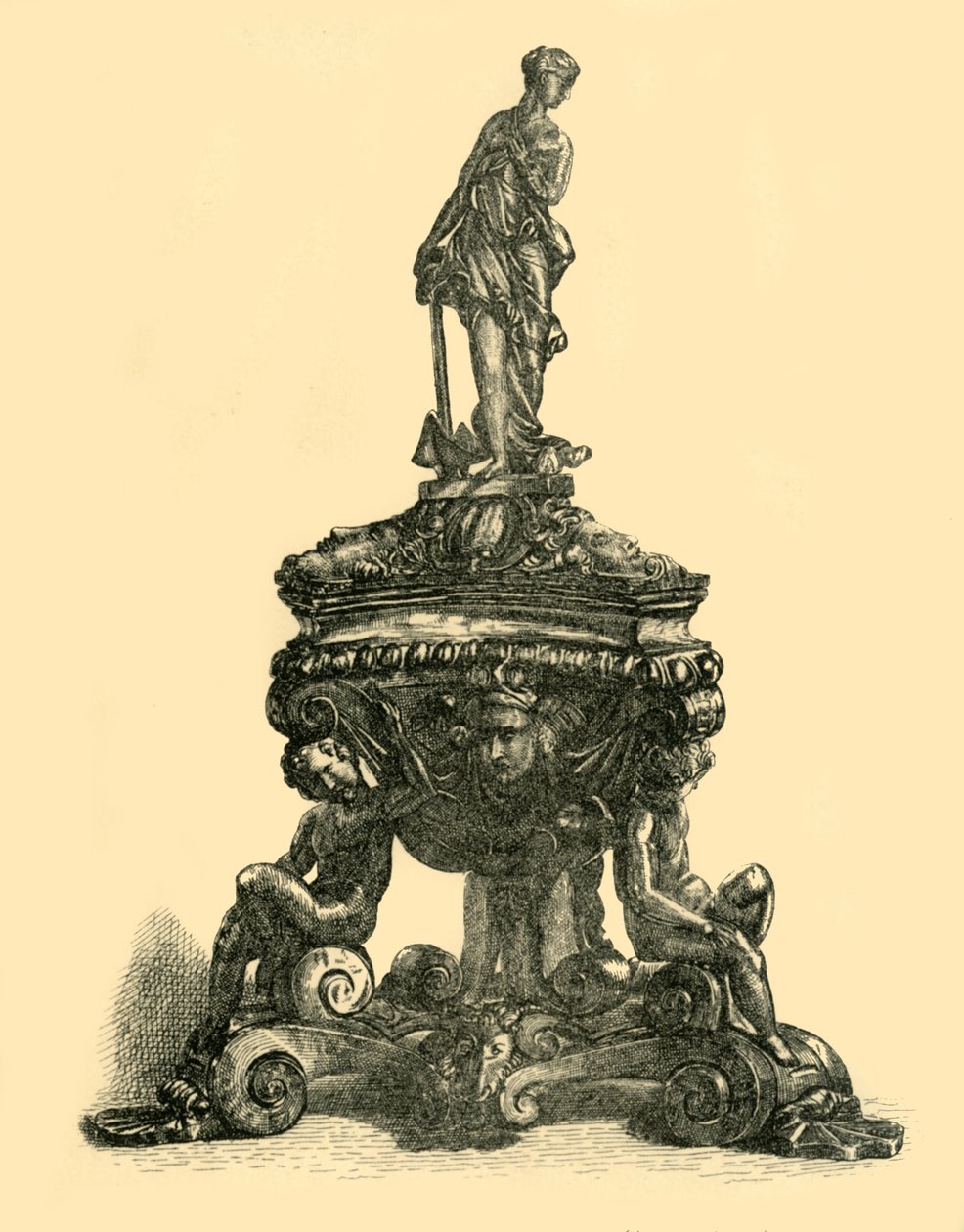 Bronseblekkstativ, midten av slutten av 1500-tallet, 1881. av W. W. McCarty