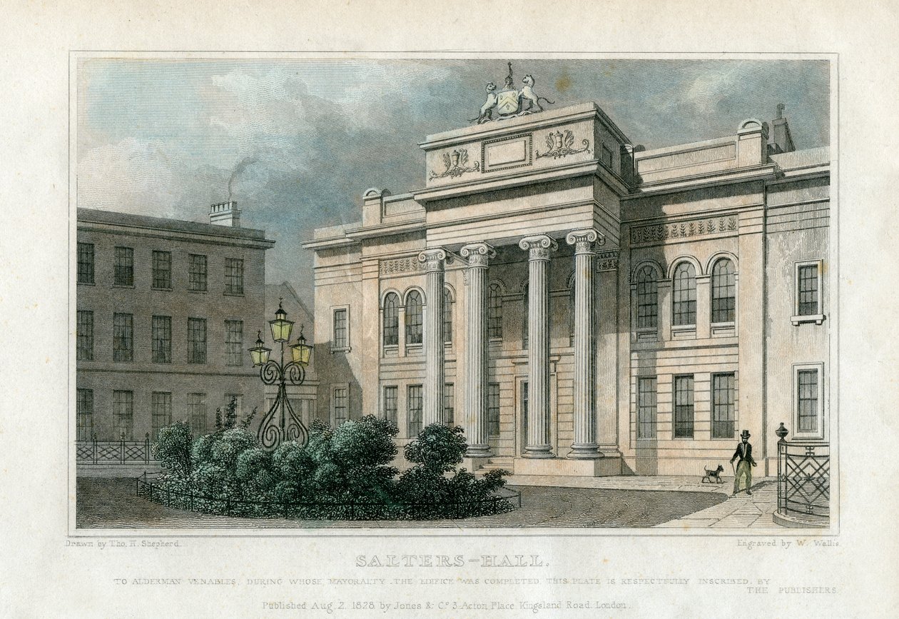 Salters Hall, London, 1828. av W. Wallis