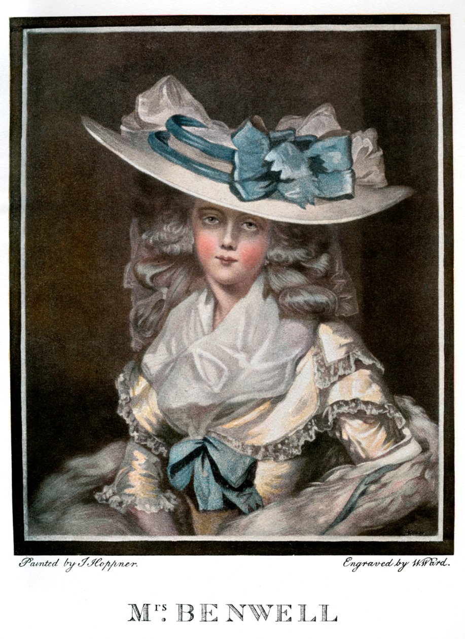 Portrett av Mary Benwell, c1785, 1901 av W Ward