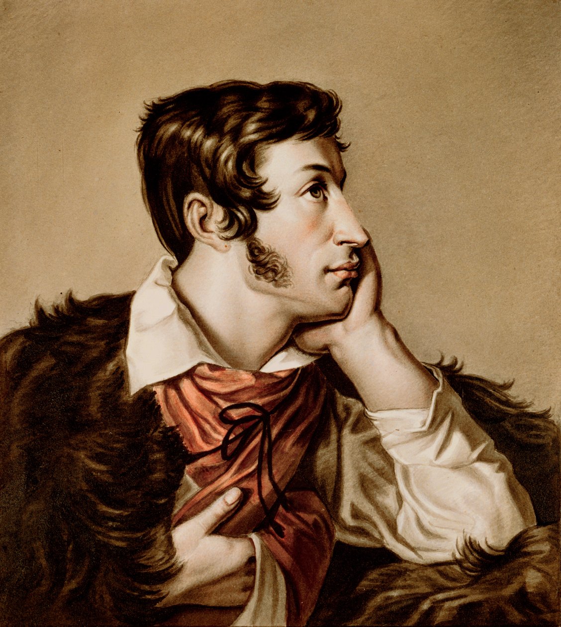 Portrett av Adam Bernard Mickiewicz (1798-1855) av Walenty Wankowicz