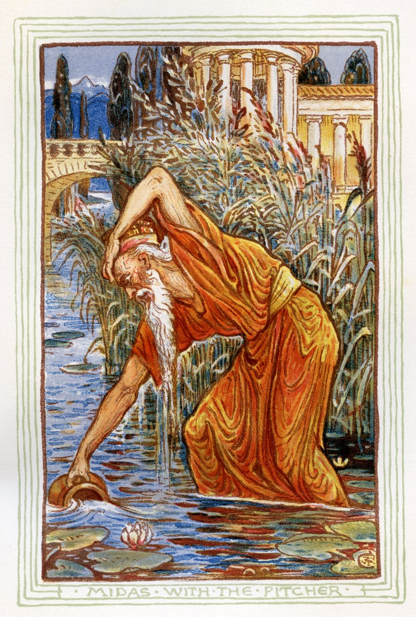 Midas med pitcher av Walter Crane