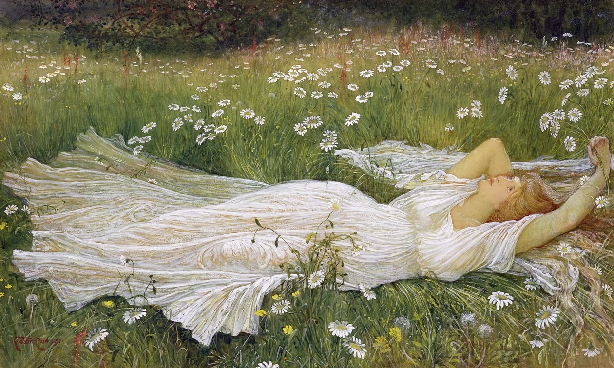 Sommer, 1895 (wc og gouache på papir) av Walter Crane