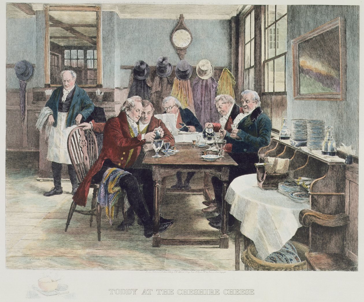 Toddy at the Cheshire Cheese, utgitt 1896 (akvatint) av Walter Dendy Sadler