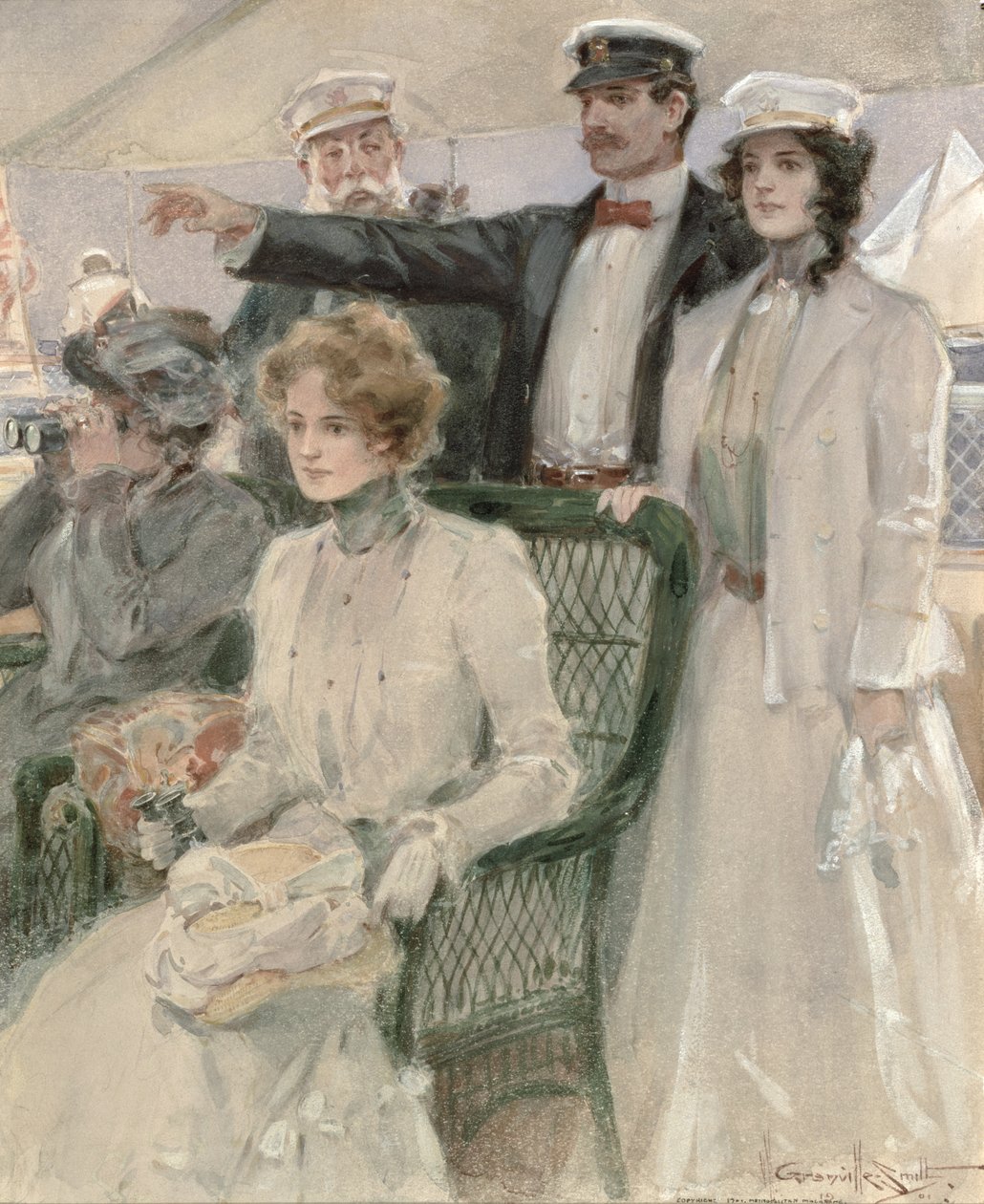 Ombord på skip, 1901 (wc på illustrasjonstavle) av Walter Granville Smith