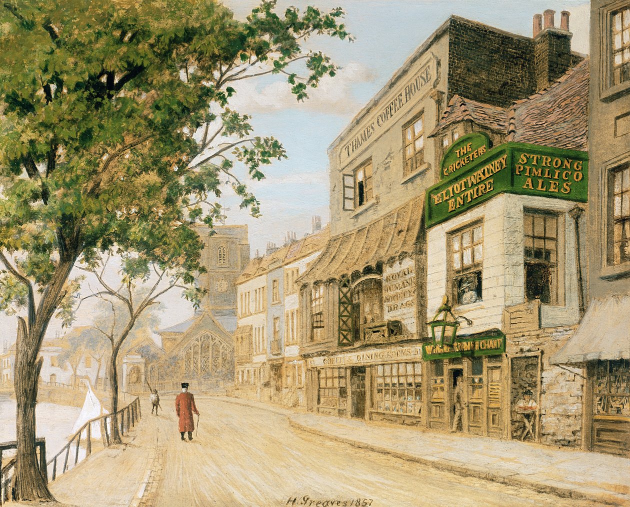 Cheyne Walk, Chelsea, 1857 av Walter Greaves