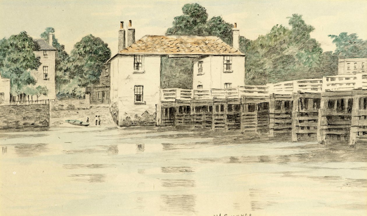 Putney Bridge, ca. 1890 av Walter Greaves