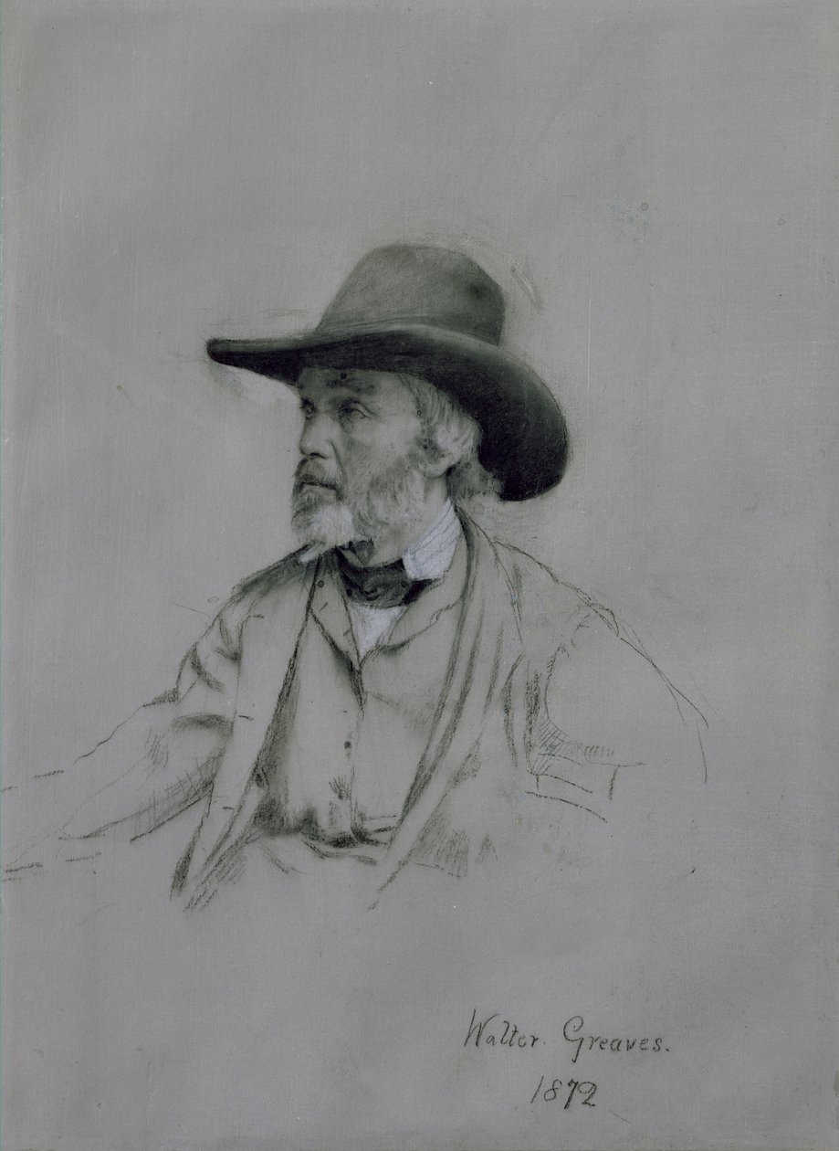 Thomas Carlyle (1795-1881), 1872 (kritt) av Walter Greaves