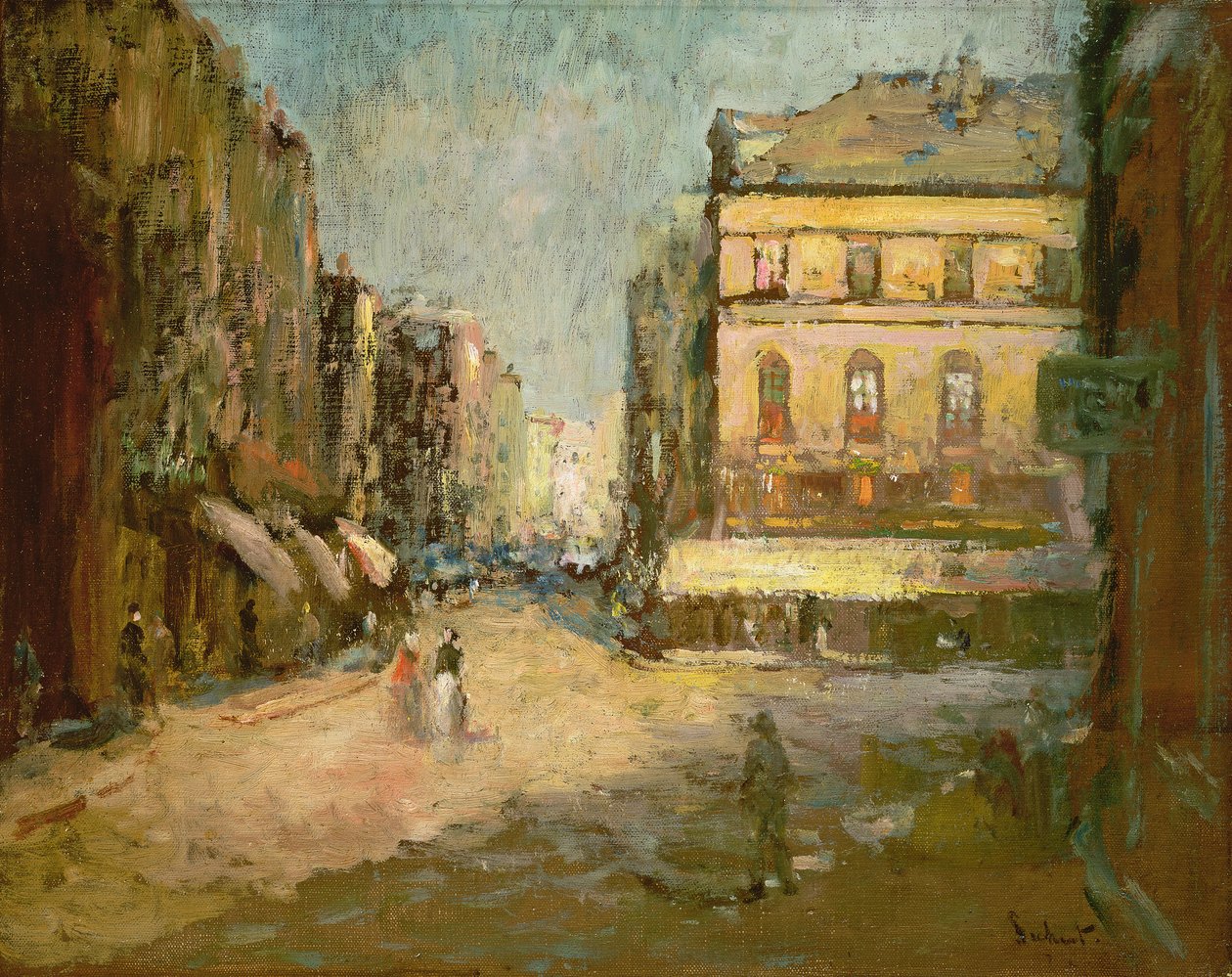 Cafe des Tribunaux (magistratkafé), Dieppe av Walter Richard Sickert