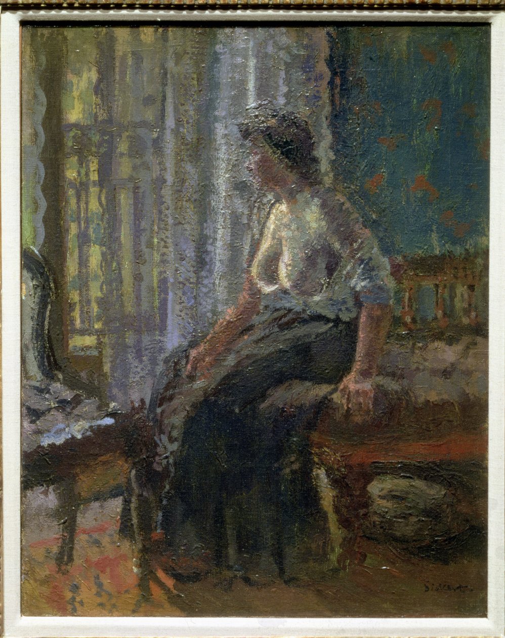 Sittende kvinne, Granby Street, ca. 1909 av Walter Richard Sickert