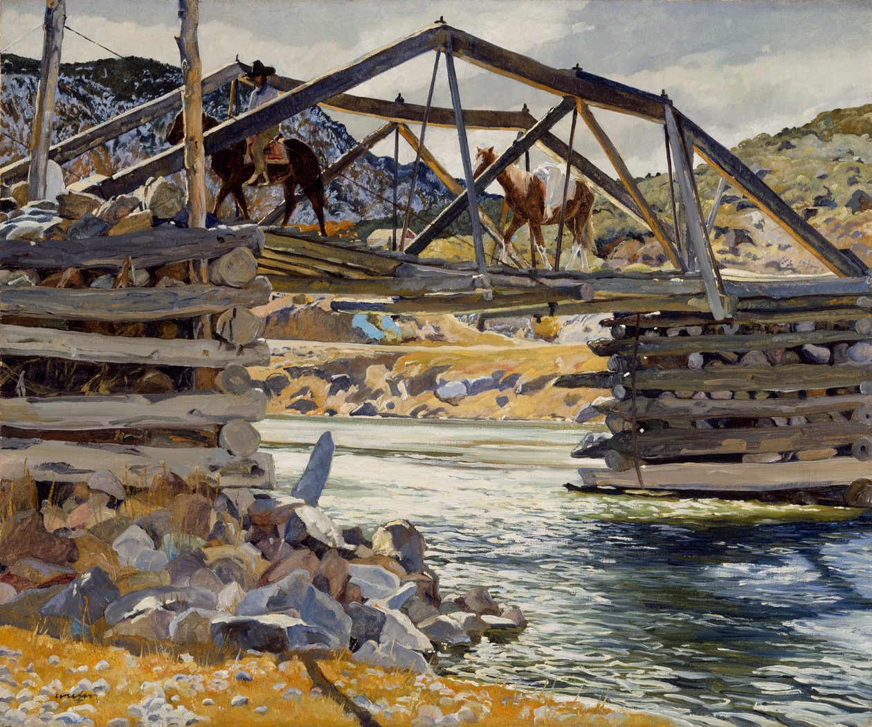 Krysser Rio Grande, ca. 1914-31 av Walter Ufer
