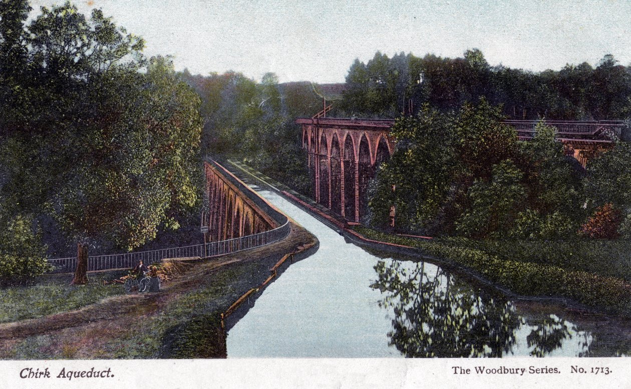 Chirk Aqueduct, Chirk, Wrexham, Wales, 1905. av Walter Bentley Woodbury