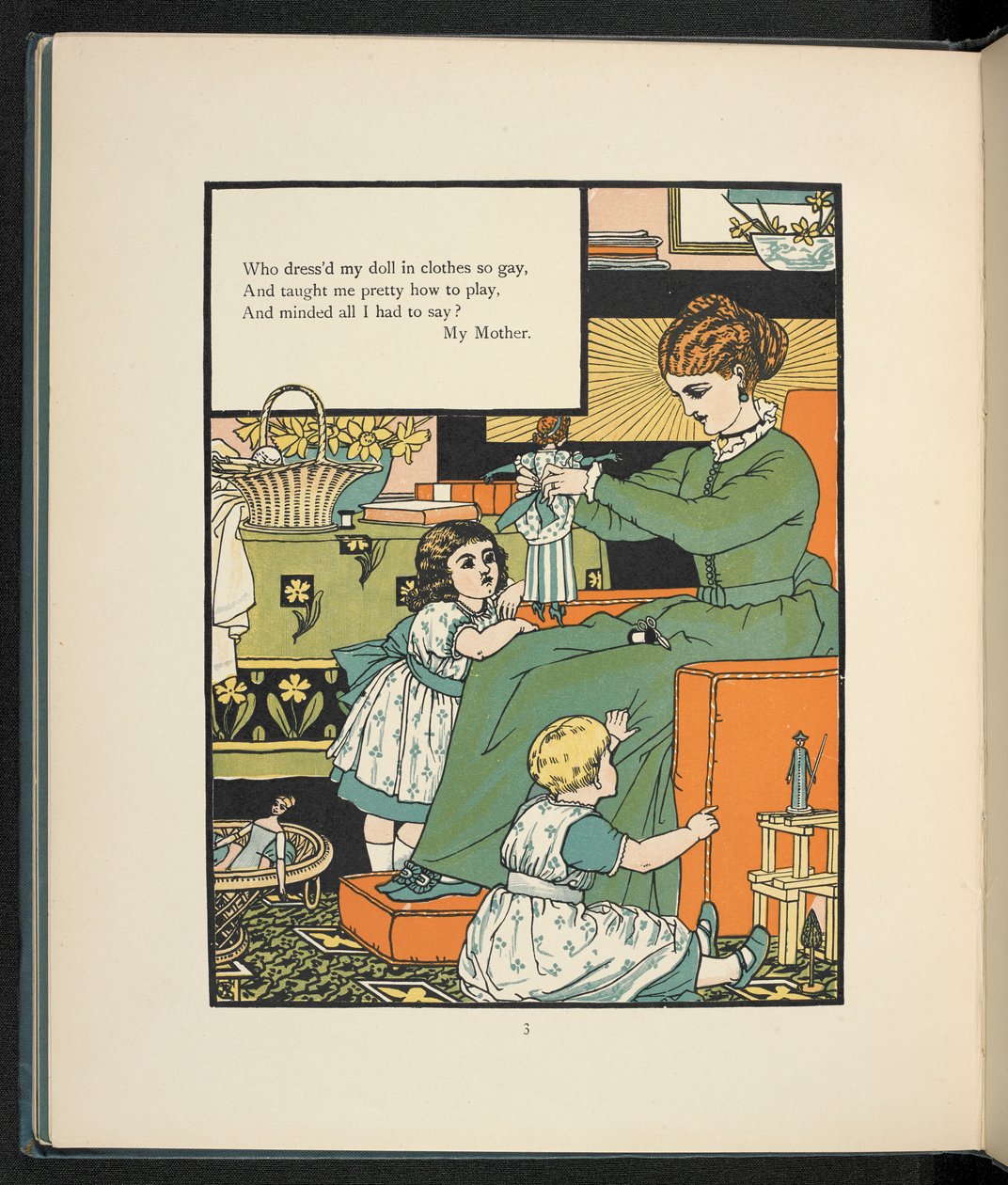 En mor med barna sine. av Walter Crane