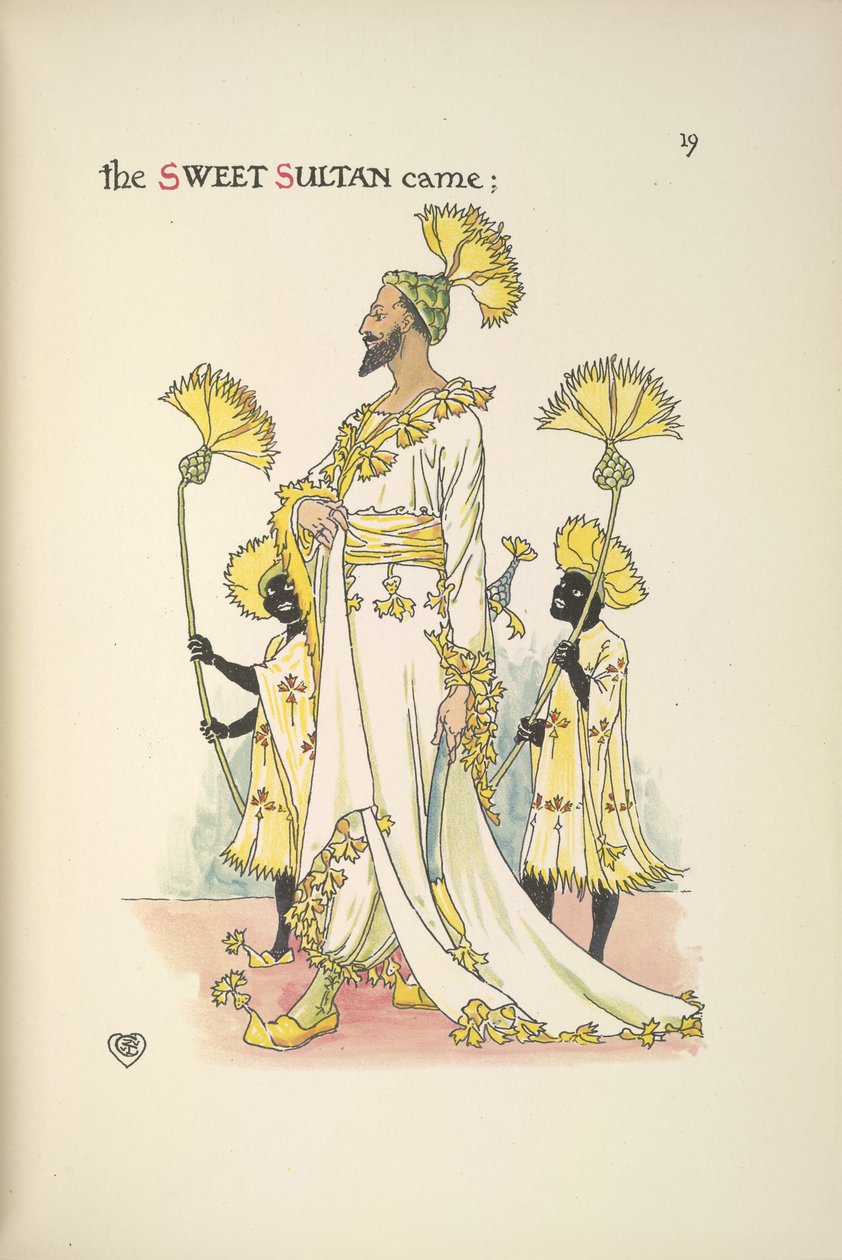 En sultan, en av bryllupsgjestene av Walter Crane