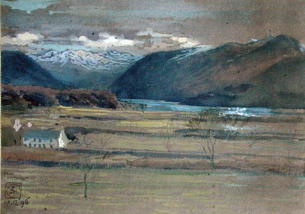 Derwent Water, fra Crosthwaite av Walter Crane
