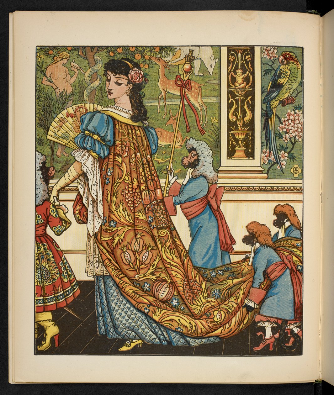 Illustrasjon for Skjønnheten og udyret. av Walter Crane