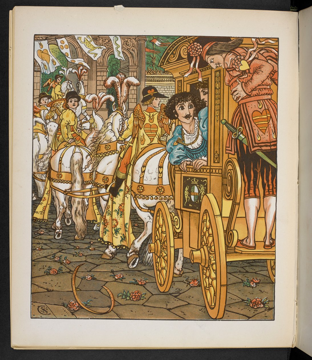 Illustrasjon for froskeprinsen. av Walter Crane
