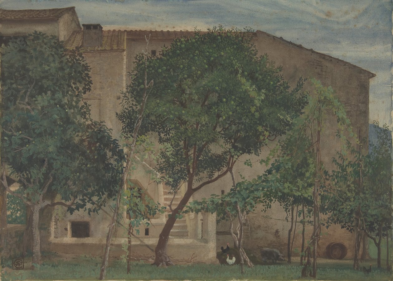 Italiensk gårdshus, 1871-3. av Walter Crane