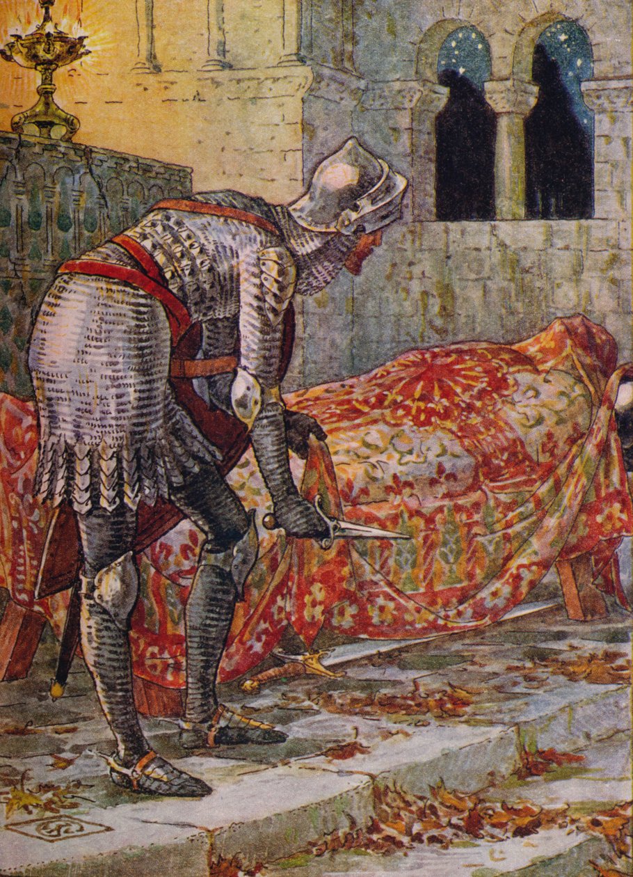 Sir Lancelot i Chapel Perilous, 1911. av Walter Crane