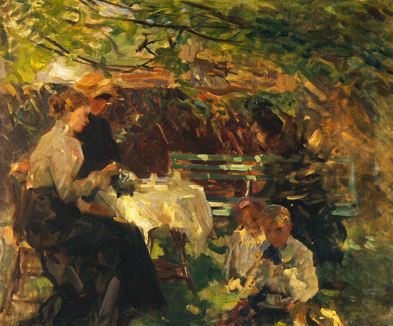 Te i hagen, ca. 1902 av Walter Frederick Osborne