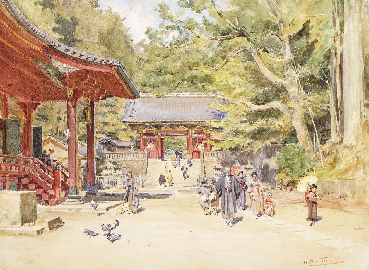En gatescene, Japan av Walter Frederick Roofe Tyndale