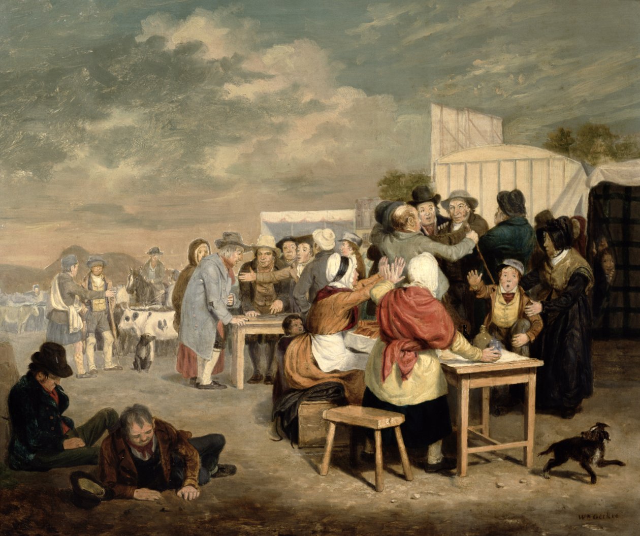 En Hallow Fair Scene av Walter Geikie