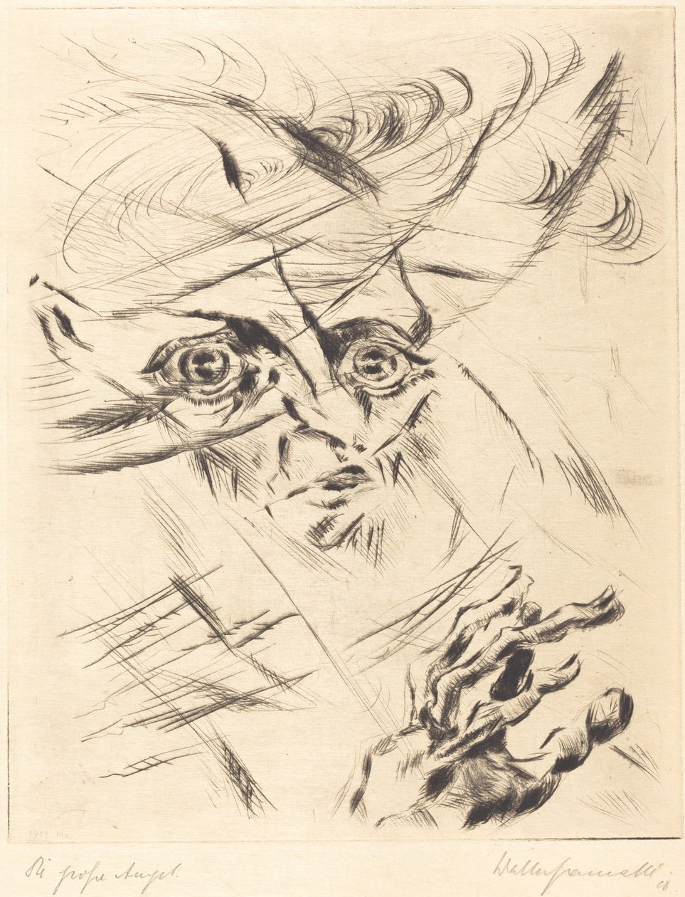 Die Grosse Angst The Great Anxiety, 1918. av Walter Gramatte