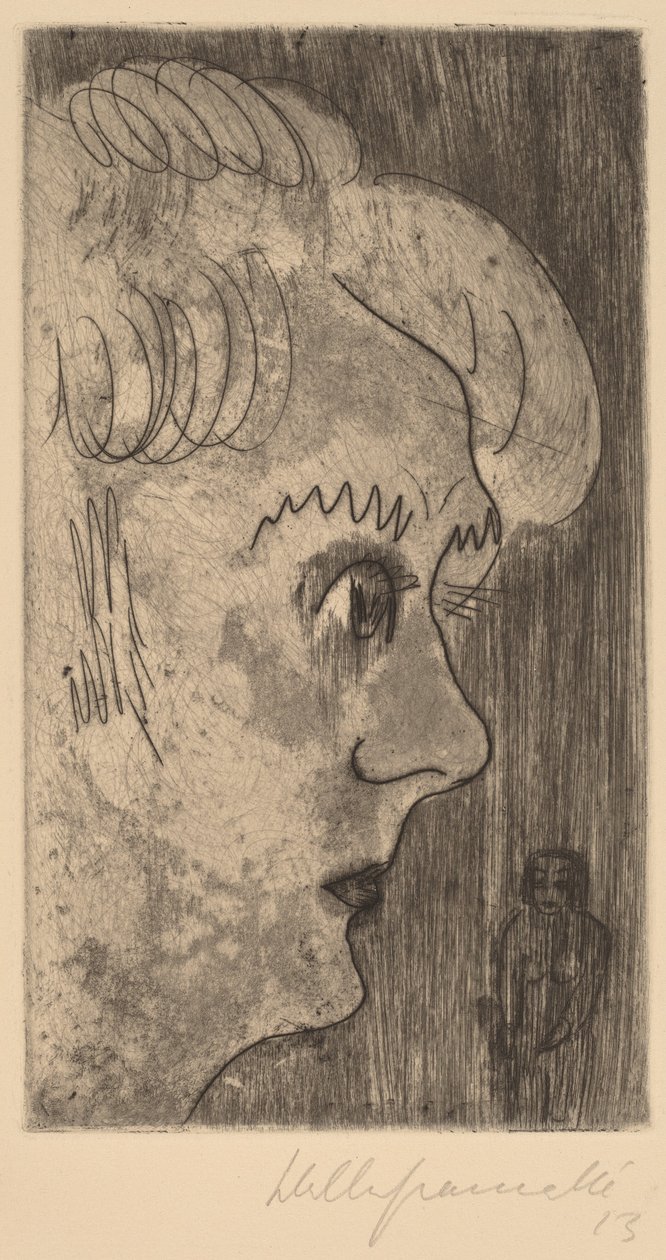 Head in Profile, 1923. av Walter Gramatte