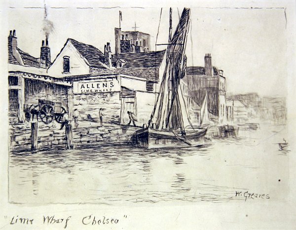 Lime Wharf, Chelsea av Walter Greaves