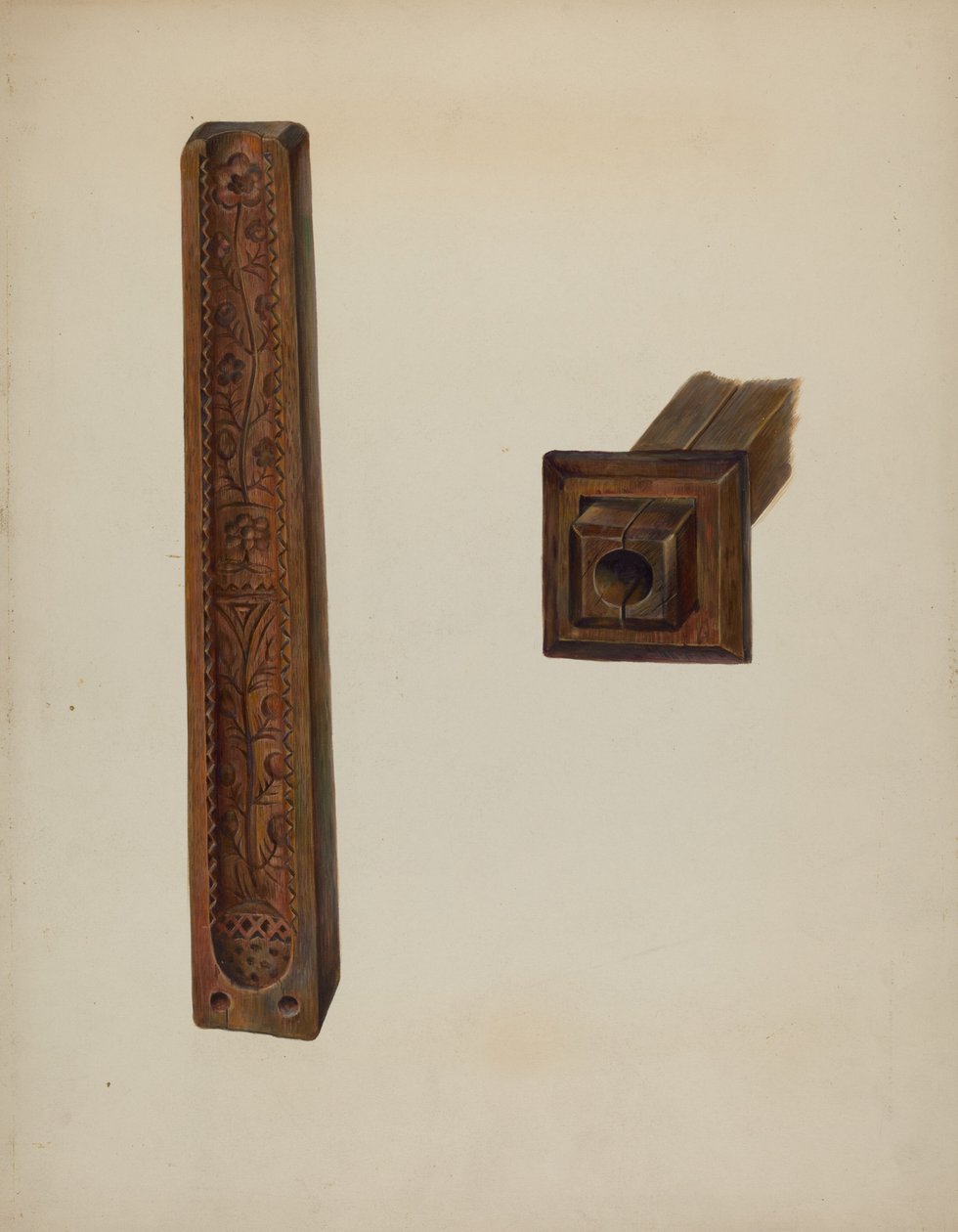stearinlysform, ca. 1939. av Walter Hochstrasser