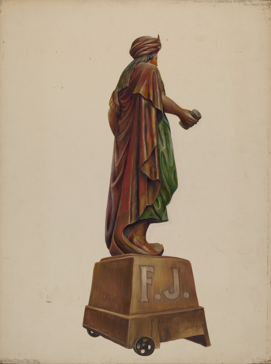 Sigarbutikkfigur, ca. 1937. av Walter Hochstrasser