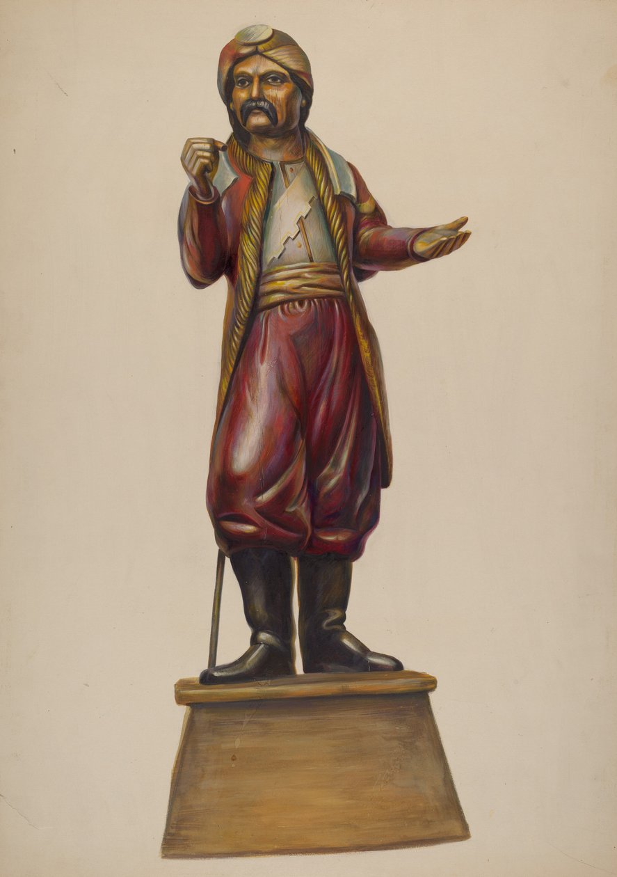 Sigarbutikkfigur, ca. 1937. av Walter Hochstrasser