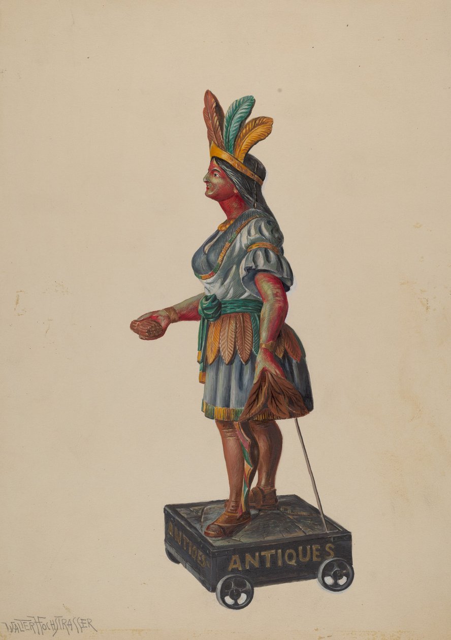Sigarbutikk indisk, ca. 1936. av Walter Hochstrasser
