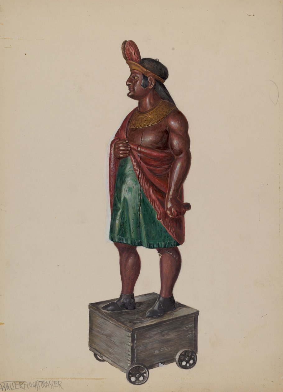 Sigarbutikk indisk, ca. 1936. av Walter Hochstrasser