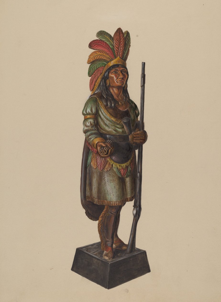 Sigarbutikk indisk, ca. 1936. av Walter Hochstrasser