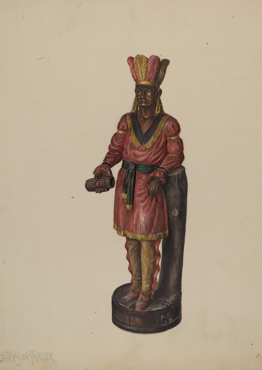Sigarbutikk indisk, ca. 1936. av Walter Hochstrasser