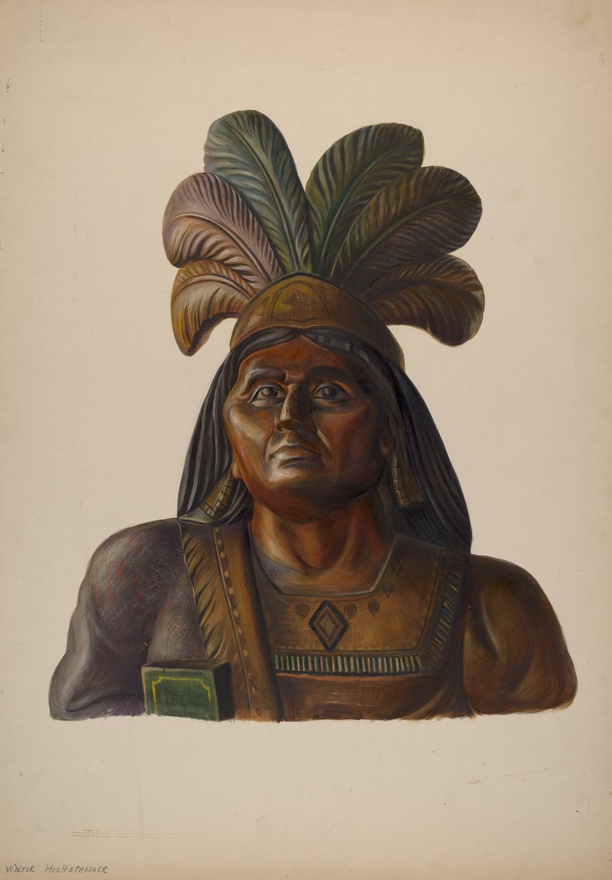 Sigarbutikk indisk, ca. 1937. av Walter Hochstrasser