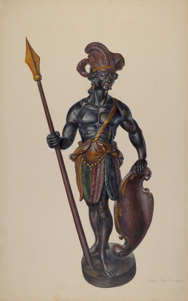 Sigarbutikk indisk, ca. 1937. av Walter Hochstrasser