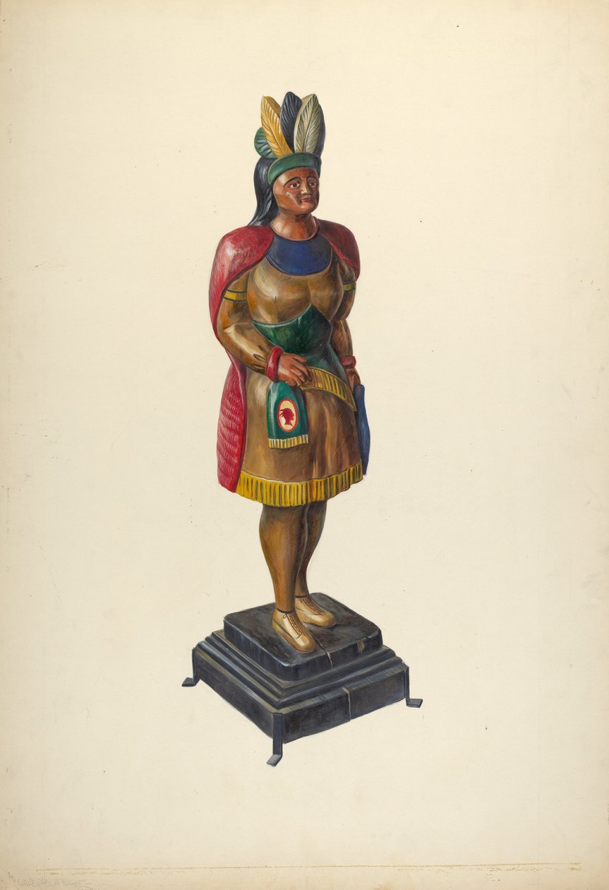 Sigarbutikk indisk, ca. 1937. av Walter Hochstrasser