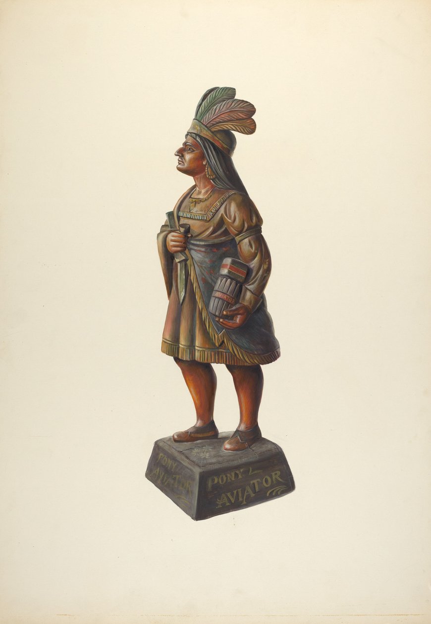 Sigarbutikk indisk, ca. 1937. av Walter Hochstrasser