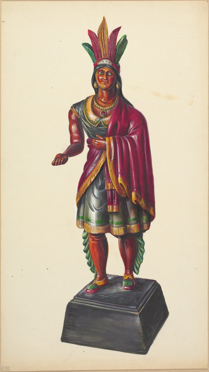 Sigarbutikk indisk, ca. 1937. av Walter Hochstrasser