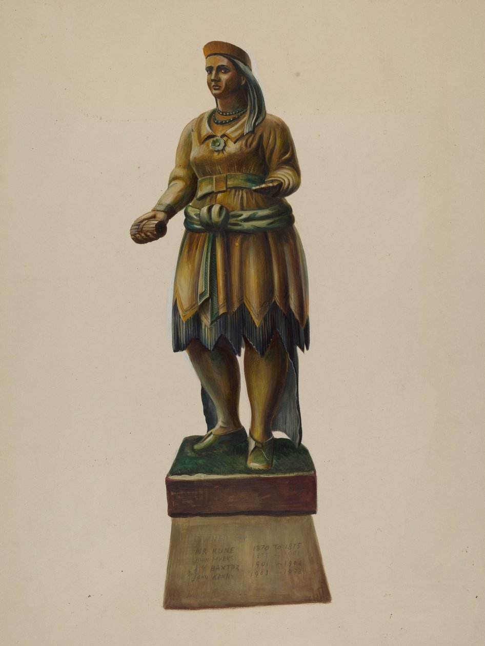 Sigarbutikk indisk, ca. 1937. av Walter Hochstrasser